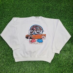 Vintage Hot Rod Sweatshirt Womens Large 21x23 Baggy Boxy